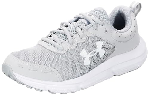 Under Armour Men's Charged Assert 10 Shoes, (100) Mod Gray/Mod Gray/White, 8