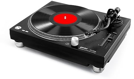Gemini Sound 2-växlad remdrift vinylskivspelare DJ vändbord för hemma-stereo med USB-gränssnitt och Audacity programvara ingår