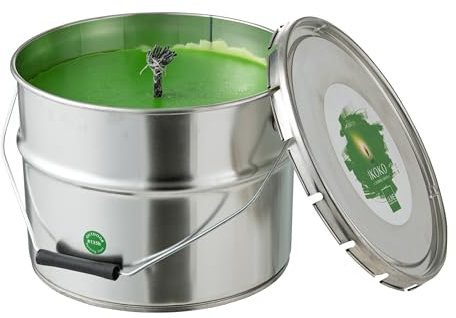 Cuenco de fuego de vela exterior | cera de velas | verde | 32x32x (h)21.5 cm