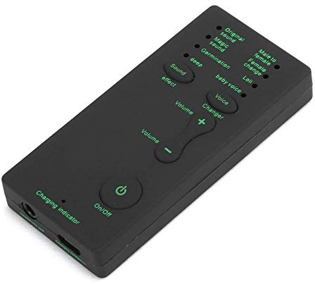 Scheda Audio Portatile Mini Voice Changer, 4 Effetti Sonori e 4 Cambi di Voce Amplificatore Scheda Audio per Telefono Cellulare PC Versione Inglese Computer Portatile