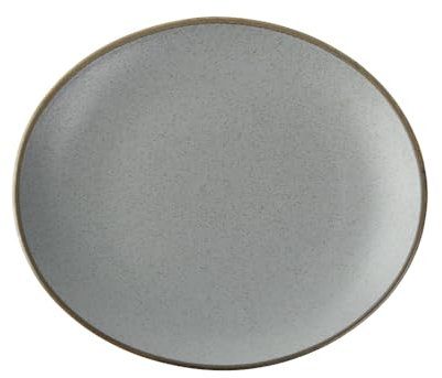 Holst Porzellan RT 527 - Fuente ovalada de porcelana (27 cm, granito gris, 26,5 x 24,5 x 3 cm, 1 unidad)