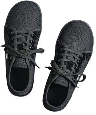 Treer Wide Barefoot Shoes for Men Women, Wide Toe Box Walking Trainers for Outdoor Trail Running Gym Minimalist Casual Zero Drop Shoes, Lightweight Breathable Large Size Black
