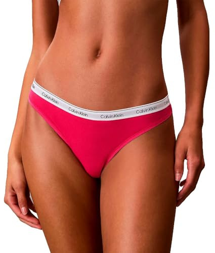 Calvin Klein Lot de 3 Strings pour Femme, Rose (Innuendo/Stencil Heart+Dark Berry/C), S, Rose (Innuendo/Pochoir Coeur + Baie foncée/C), S