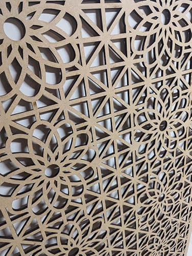 Pannello decorativo in legno, divisorio da parete, griglia di copertura per termosifone, decorazione per mobili, tagliato al laser da 3 mm di spessore, pannello MDF (dimensioni 1200 mm x 610 mm),