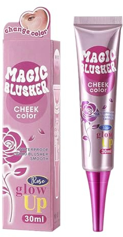 Qyljeiwred Rubor líquido para mejillas, maquillaje líquido para mejillas, colorete de maquillaje para construir para viajes, citas, actuaciones al aire libre, vacaciones