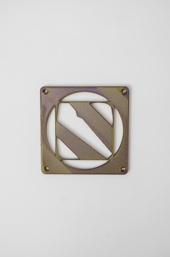Fläktskydd – geometrisk fläktgrill 120 mm/140 mm – 3D-tryckt PC-fläktskydd (röd, 120 mm)