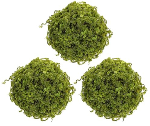 Lurrose 3 Pezzi Sfere di Arte Topiaria Artificiale Sospese, Palle di Piante Finte Verdi per Decorazione Casa e Festa, Piante Sospese al Soffitto Resistenti e Facili da Pulire