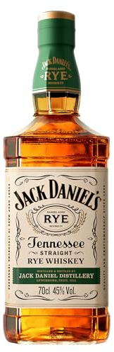 Jack Daniel's Tennessee Rye Whiskey - Mit süßen Karamell- und kräftigen Gewürz-Noten 1x 0,7l 45% Vol.