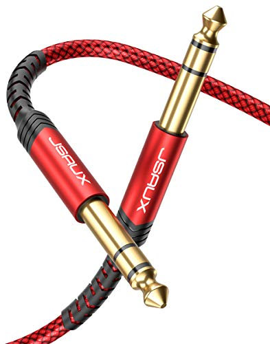 JSAUX Gitarrenkabel [3M] - 6.35mm Instrumentenkabel, E-Gitarre Kabel, 1/4'' Klinkenkabel für Gitarren, Keyboard, Bass, Verstärker und andere Audiogeräte