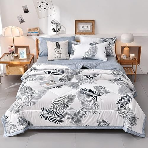 Couette d'ete 140x200/220x230 imprimé ultra legere Couverture Fraîche, Couette en Microfibre Légère Couette, Douce Couverture, Légère Et Respirante, Lavable en Machine ( Color : T , Size : 150X200CM )
