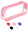 Soul Projekt Trousse Transparente Scolaire, Trousse Scolaire, Petite Pochette Maquillage, Trousse de Toilette pour Homme en Femme, Trousse Enfant Crayon, Voyage, Cosmétique, Pencil Case Rose x 1
