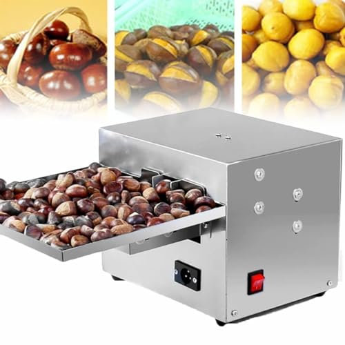 FENGSSLL Máquina automática de descascarado y Apertura de castañas, máquina eléctrica para Galletas de castañas de 60 W, máquina Comercial para Hacer Muescas de castañas