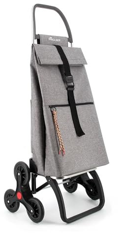 Carro Rolser Big Tweed 6 Ruedas Sube Escaleras - Gris