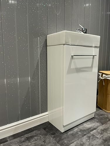 DBS Grey Sparkle Chrome Bathroom Ceiling Panels Wall PVC Cladding (12 Pack)