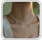 Atentuyi Boho Mini Perlenkette Silber Perlen Halskette Perlenkette Perlenkette Dünne Perlenkette Vintage Perlenkette Hochzeitskette Zierliche Perlenkette Brautkette Schmuck Für Frauen Und Mädchen