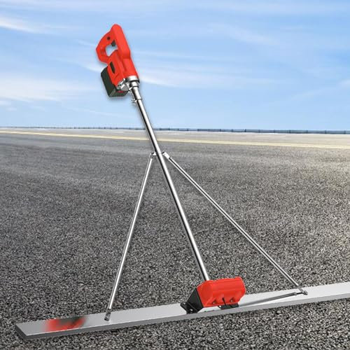 Naturalpowev Kit Vibrante per massetto in calcestruzzo, Motore Vibrante Elettrico per massetto per Finitura in Cemento Senza Fili con tavola da 5 Piedi, vibratore per massetto Alimentato a Batteria