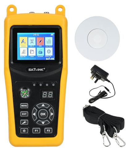 Weytoll Satlink ST-5032 DVB-S2/S ISDB-T J83B Digital Satellite Signal Finder Meter 950 to 2150MHz 2.4inch TFT LCD Screen Signal Strength Meter with Compass Outdoor Camping Measuring Device
