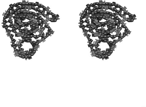 QOXEZY Fuerte cadena de sierra de cincel de 22 pulgadas, acero para motosierra con paso de 0.3 pulgadas y 86 eslabones de transmisión (2 piezas)
