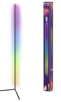 OSRAM Lampada da terra LED Matter over Wifi Floor Corner 2000 mm, 20 W, RGBW, 2700-6500 K, WiFi, telecomando, nero, luce ambientale