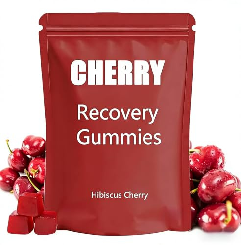 Cherry Recovery Gummies innehåller elektrolyter för muskelömhet, prestanda efter träning och återhämtning | Vegan, icke-GMO