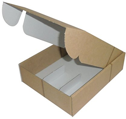 Lot de 10 boîtes porte-bouteille en carton ondulé avec 3 bouteilles