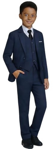 Boys Suit Ring Bearer Outfit for Boy First Communion Kids Navy Suits Size 7