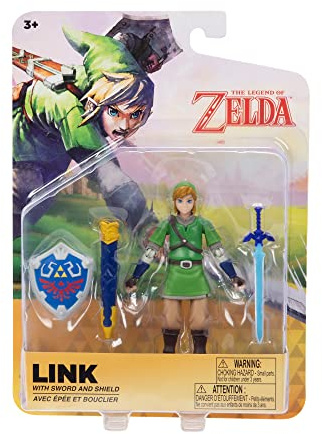 Nintendo Legend of Zelda: Skyward Sword 4 Inch Action Link Figure with Sword and Shield