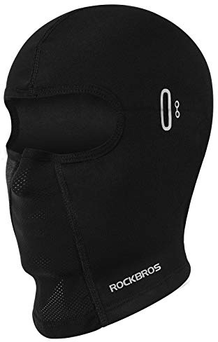 ROCKBROS Sturmhaube Motorrad Skimaske Sturmmaske Warm Fahrrad Gesichtsmaske für Damen Herren Balaclava Winddicht 54-62CM Schwarz/Grau