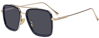 LHSDMOAT Occhiali da Sole Vintage Stile Pilota Quadrati UV400 per Uomini Donna - Stile Anni '70 per Guida, Viaggio, Carnavale, Cosplay e Attività All'Aperto