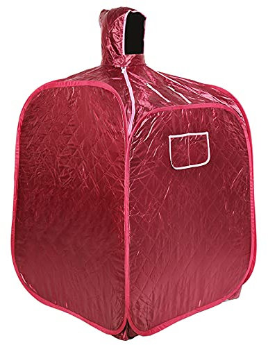 Saunas Portatile Sauna a infrarossi Vapore Spa Mini Saune Macchina con Cabina Sauna a vapore Sauna domestica in casa Bagno di vapore Box Sauna per Personale Detoxify Perdere Peso(rosso vino))