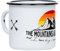 MUGSY Tasse en émail - Motif montagne - 330 ml - Incassable - Blanc