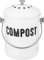 Senua Poubelle à compost d'intérieur en acier inoxydable pour comptoir de cuisine, seau à compost inodore pour déchets alimentaires de cuisine avec poignée de transport, 5 litres, facile à nettoyer