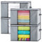 GoMaihe Aufbewahrungstasche 4 Set Gross Faltbare Aufbewahrungsbox mit Deckel Verstärktem Griff and Reißverschluss, Organizer kleideraufbewahrung für Aufbewahrung Bettdecken Kissen Kleidung （60X40X35）