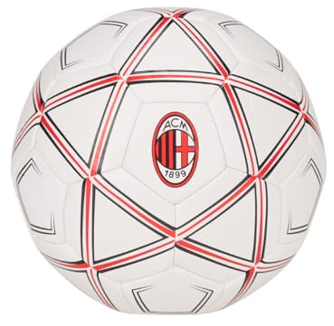 AC Milan Pallone da Calcio, per Partite e Allenamento, Bianco, Taglia 5