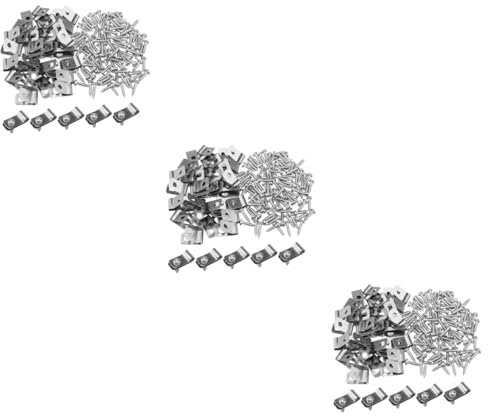 Sosoport 300 Juegos De Clips De Hebilla para Jaula De Alambre Clips Metálicos Resistentes para Cercas Instalación Segura para Vinilo Y Madera.