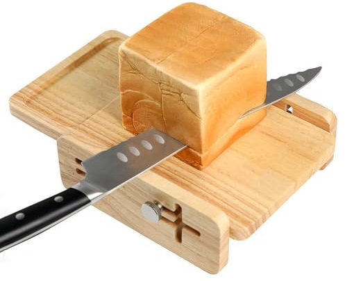 Guide de découpe de pain, guide horizontal avec plateau ramasse-miettes – Guide de tranchage de pain réglable, gadget de cuisine pour levain, gâteaux, toasts et bagels