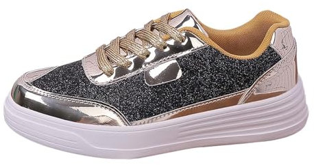 Womens Black Trainers New Trainers Women 9060 Ladies Fashion Solid Color Mesh Breathable Round Toe Low Top Flat Walking Shoes Womens Girls Trainers Size 5 (Rose Gold, 5)