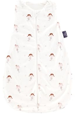 TRÄUMELAND Sommerschlafsack Baby Mermaid 0.5 TOG, leichter atmungsaktiver Babychlafsack aus 100% Baumwolle für heiße Sommernächte, Öko-Tex 100 zertifiziert, schadstofffrei & hautfreundlich