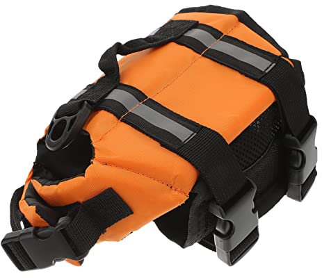 GANAZONO Haustier Schwimmweste Hundepuppe XXS Orange Atmungsaktiv Mit Haltegriff D-Ring Und Reflektierend Für Beim Spaziergang