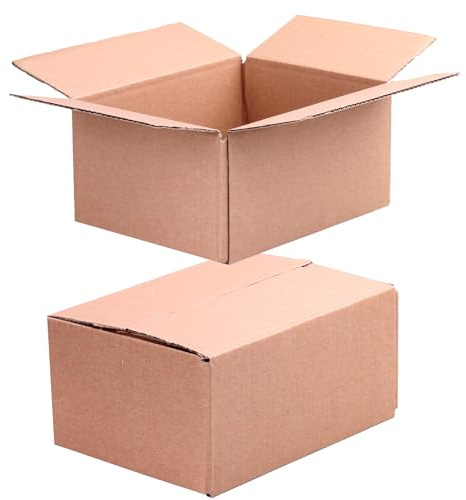 Kartons versand 200x150x100 mm 80 Stück | 1-wellig B-Welle Versandkarton Klein für DHL Päckchen S | DPD XS | GLS XS | Hermes Päckchen | Shipping Box Päckchen Kartons E-Commerce, Paket Karton (80)