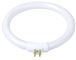 DurabSwap Light Bulb T4 Annular Tubes Anti-Four-pin 11W 110V & 220V Magnifying Glass G10q Small Desk Lamps Fluorescent Ring Lamp White Lighting(12W)