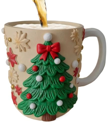 Söta julmuggar | Harts kontorsdekoration för fester | juldekoration kaffe juldekoration - för te, mjölk, juice, vatten, latte - varm och kall, fest, hemdekoration, Bure