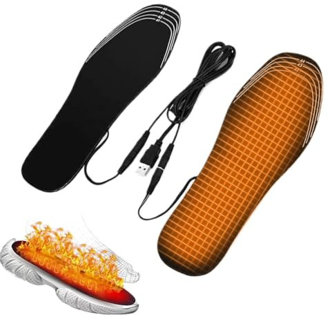 Suelas calefactadas - Cálidas y cómodas, calentadores de pies cortables | Almohadilla térmica eléctrica para pies | Para esquiadores, snowboard, excursionistas, pescadores, esquí, ciclismo, snowboard