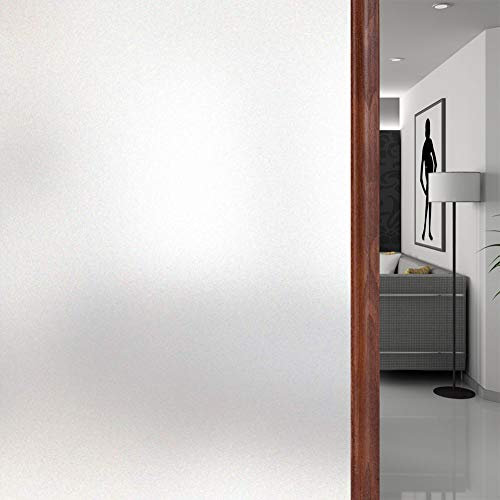 WPCTEV Película de privacidad para ventana, vidrio esmerilado, adherencia estática, bloqueo UV, control de calor, tinte de ventana, aislamiento de día y noche, hogar, baño, puerta, decorativo, 90 x