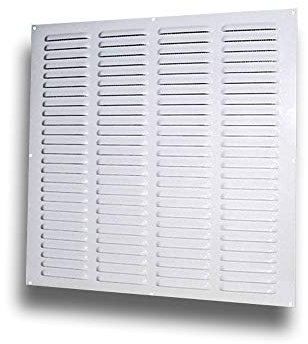 K-TECH-PRO Rejilla de ventilación (metal, 500 x 400 mm), color blanco