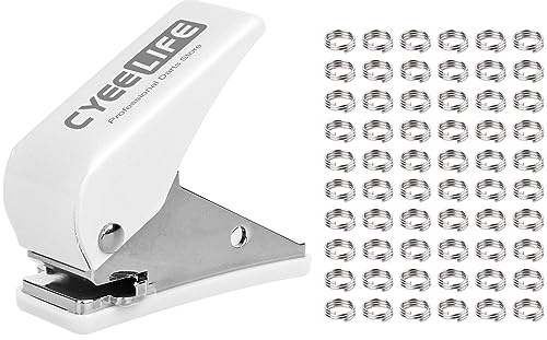 CyeeLife-Dart Flights Puncher+100 Spring Rings-Dart Accessories for Plastic shafts