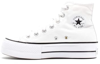 Converse Chuck Taylor All Star Lift, Gymnastics Shoe, White/Black/White,