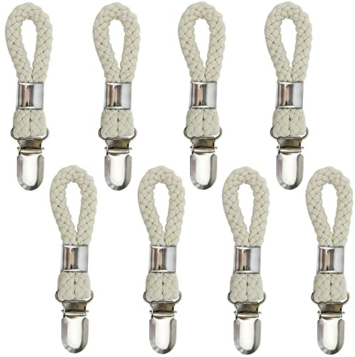 DOULEIN Clips de Toalla de Té，8 Piezas Clip de Almacenamiento de Toalla de Cocina de Metal Multifuncional Clips de Soporte de Toallas para Cocina, Baño, Vacaciones, Caravana, Playa