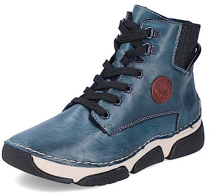 Rieker Damen High-Top Sneaker 45943, Frauen Halbschuhe,Strassenschuhe,Sportschuhe,Freizeitschuhe,Turnschuhe,Laufschuhe,blau (12),41 EU / 7.5 UK