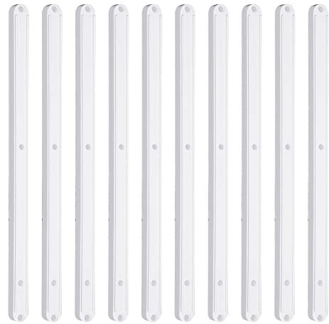 Schubladenauszüge Kunststoff Schubkasten Führungsleisten,Schublade Runners Schrank Führung Schienen Schlitten,Schienen für Schubladen,Auszugsschienen Schubladenauszug für Rillen(10 Paar Weiß-298 mm)